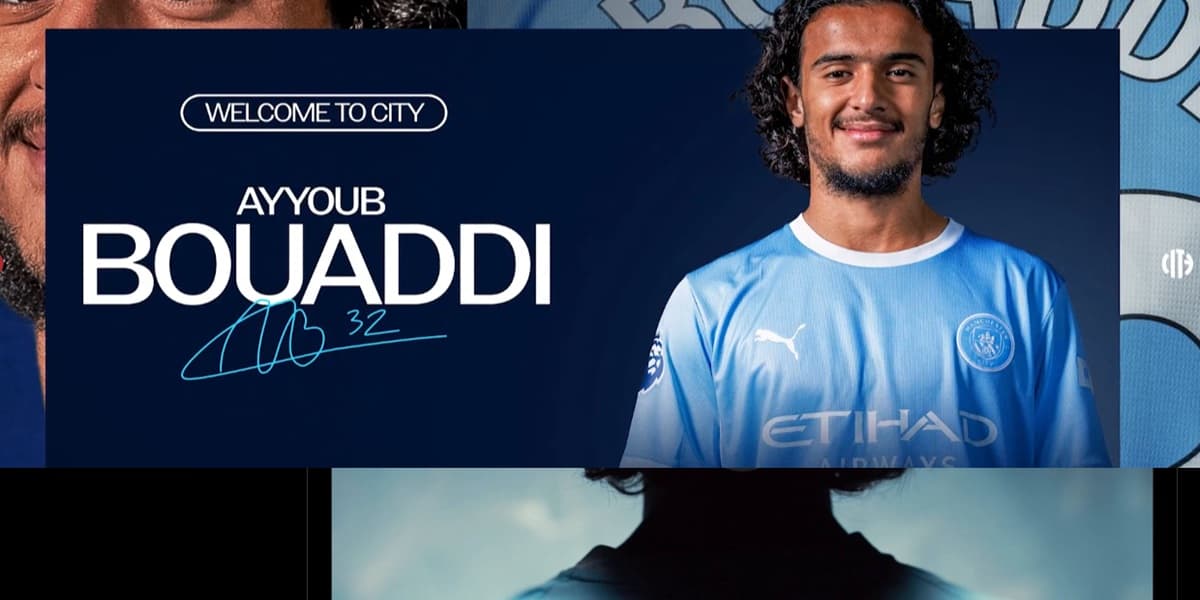 أَيُّوب بوعـدي ينتقل إلى مانشستر سيتي بعقد حتى 2031 مقابل 100 مليون يورو