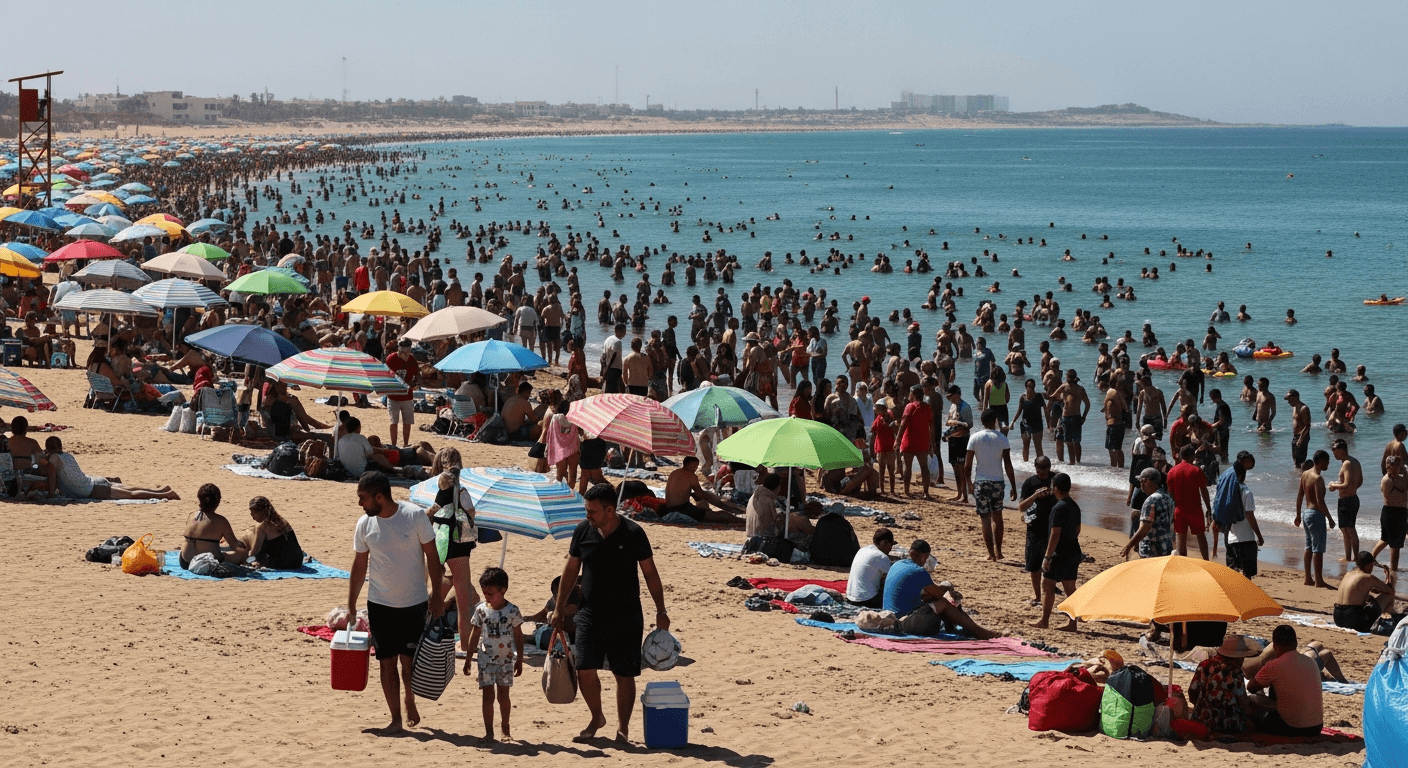 الزحام فالشواطئ المغربية